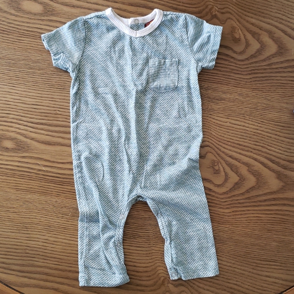 Baby 7 For All Mankind Mint Green Romper